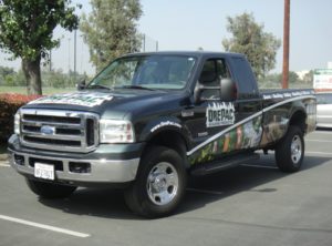 Swoosh Wrap Large Truck With Hood Logo