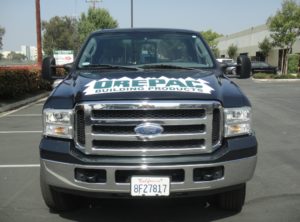 Swoosh Wrap Large Truck With Hood Logo